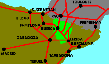 Carte de situation de Huesca