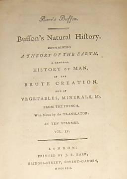 Natural History 1792. Buffon