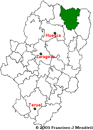 Région Comarca Sobrarbe dans Aragon