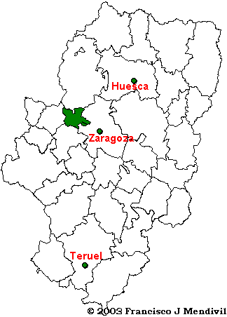 Mapa situación Comarca Ribera alta del Ebro en Aragon