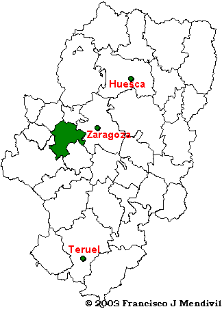Map Comarca Valdejalon situation within Aragon