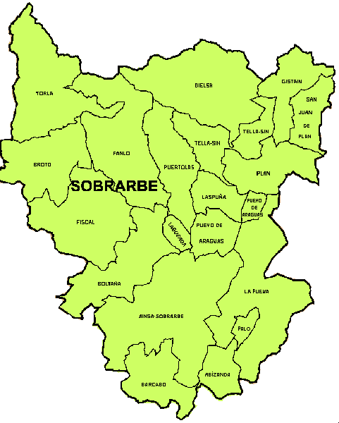 Detalles de la Comarca de Sobrarbe en Aragón