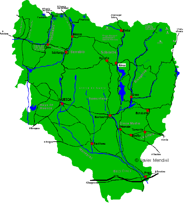 Ainsa within province of Huesca