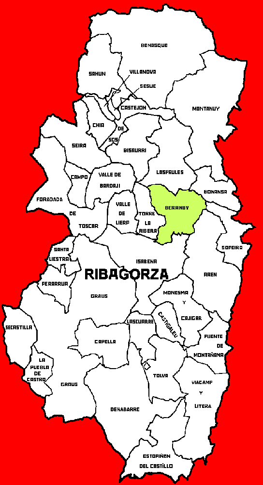 Municipality Beranuy in County (Comarca) de Ribagorza