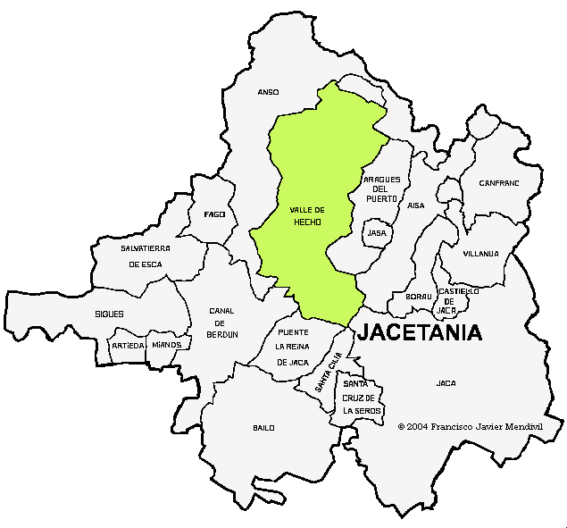 Municipalité Valle Hecho dans la Région la Jacetania Municipalité Valle Hecho dans la Région la Jacetania