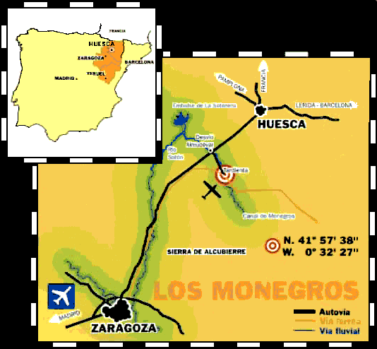 Map of Monegros