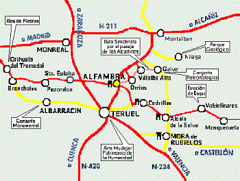 Situation map municipality Alfambra