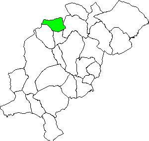 Map Municipality El Castellar within the Shire Comarca de Gudar-Javalambre