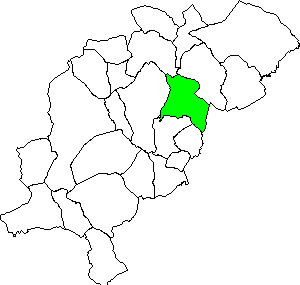 Carte Municipalité Nogueruelas dans la région Comarca Gudar-Javalambre