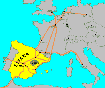 Province Teruel within Europe