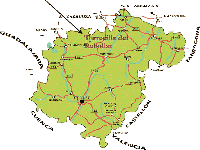 Situation map Torrecilla del Rebollar