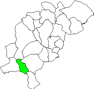 Carte de municipalité Torrijas dans la region Gudar-Javalambre