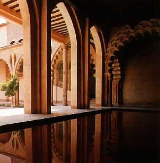 Inner courtyard Aljaferia in Zaragoza