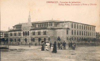 Escuela de Artes de Zaragoza durante la Expo de 1908