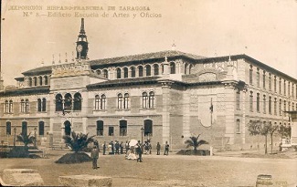 Escuela de Artes de Zaragoza durante la Expo de 1908