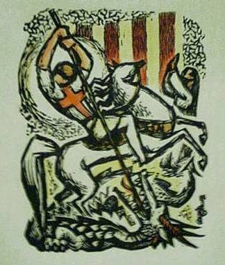 San Jorge, en una representación a caballo. 09
