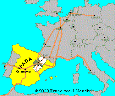 Carte situation Province Zaragoza dans Aragon et Europe