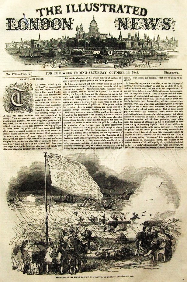 The Illustrated London News. 129 - 19 october 1844.